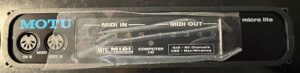 Motu Microlite interface MIDI -