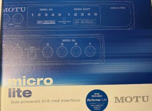 Motu Microlite interface MIDI - pack